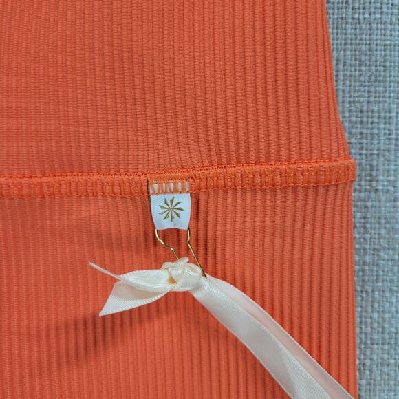 Athleta x Alicia Keys Womens Leggings Size XXS Orange Elation Ribbed Tight NEW - Picture 13 of 15